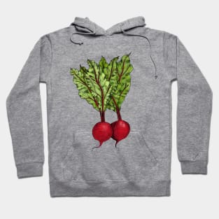 Beets Illustration Vintage Style Hoodie